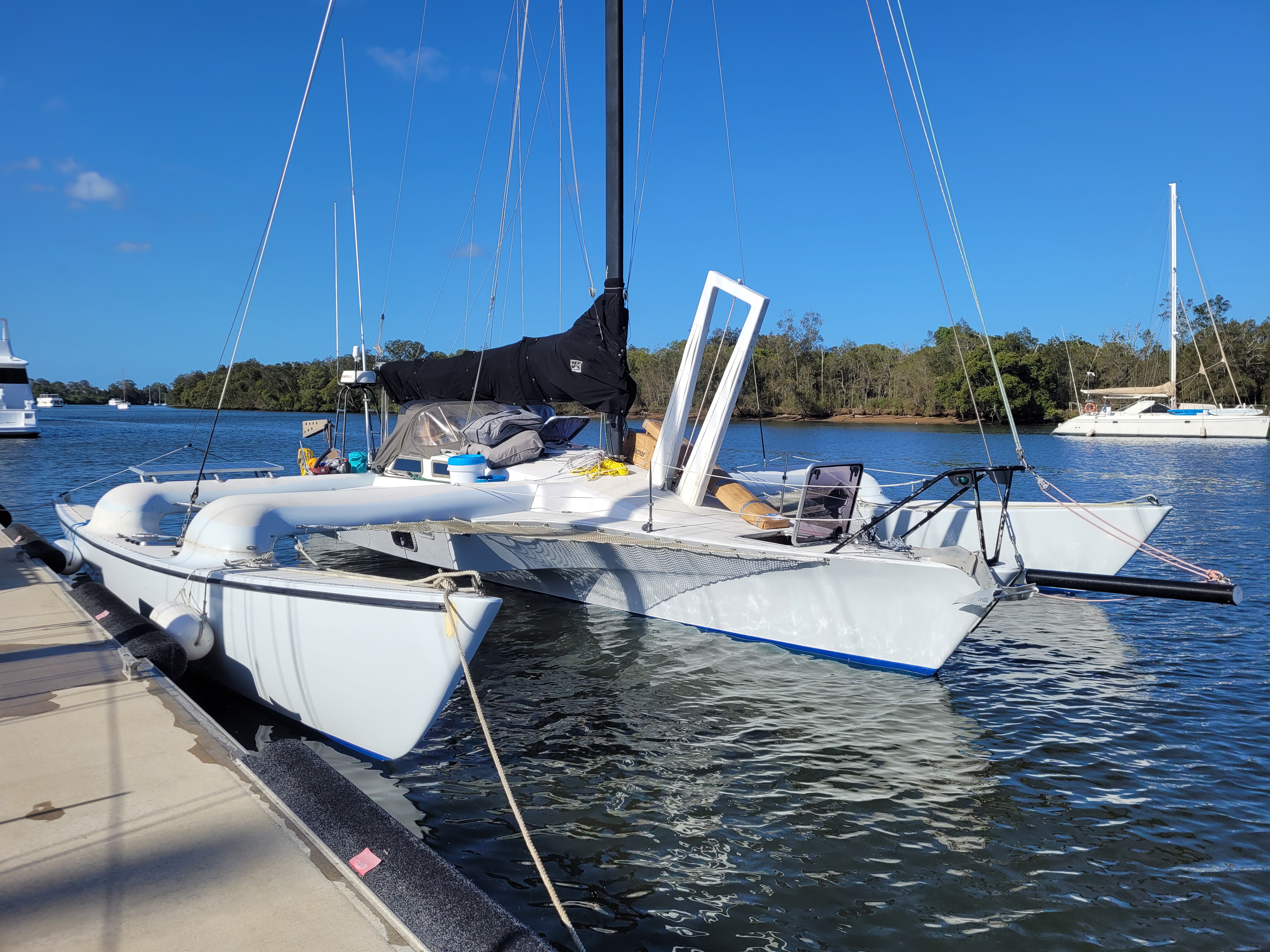 onto the dock solo for the last few inspection and refit steps